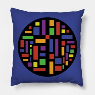 Stained Glass Window Rainbow Pillow