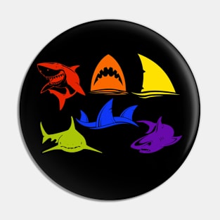 Rainbow Shark Pin