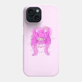 Cute lovable bubble head girl in kawaii style Phone Case