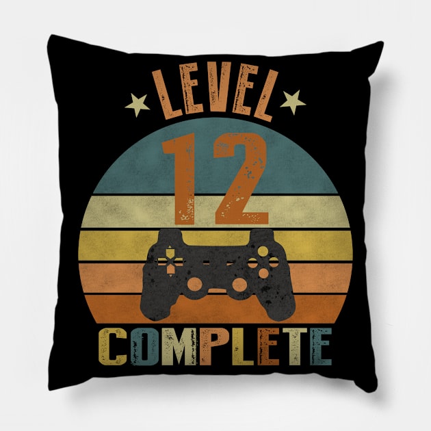 12 Birthday Gamer 12 Years Gift Pillow by RRDESIGN