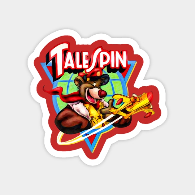 Talespin, Baloo Logo Plane Magnet by RainbowRetro