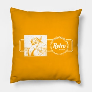 Retro Orange Ad Pillow