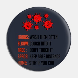 Virus Survival Tips Pin