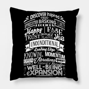 ABC FEEL GOOD Abraham-Hicks Inspired Typography Law of Attraction Pillow