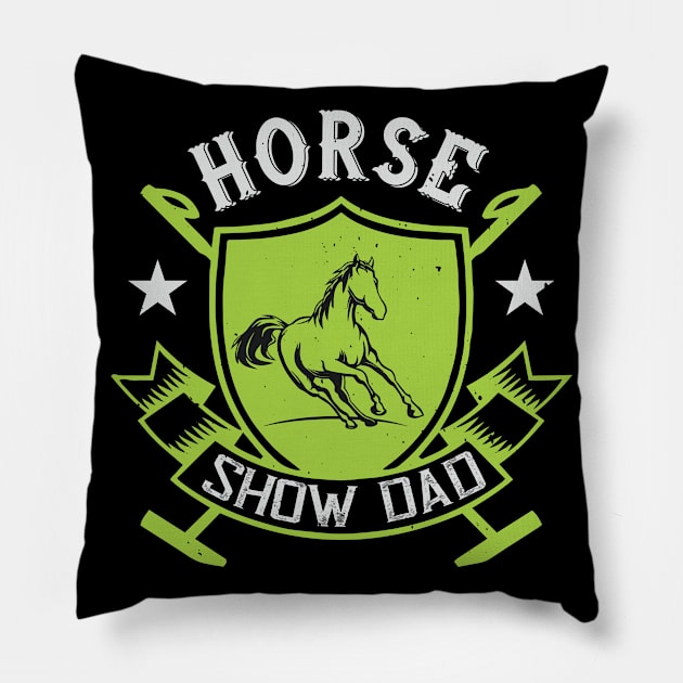 Horse Show Dad Pillow by HelloShirt Design