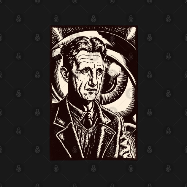 Portrait of George Orwell by DeeSquaredDesigns