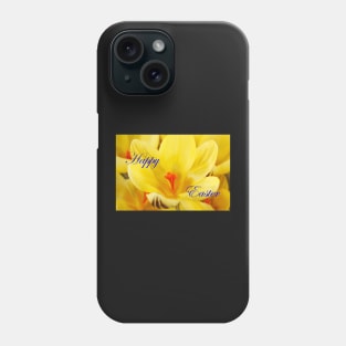 Crocus  'Gipsy Girl' with Happy Easter message Phone Case