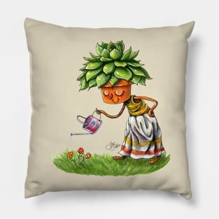 Succulent Pot Head Pillow