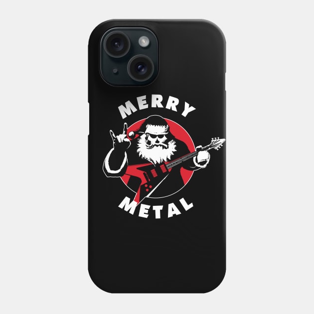 Merry Metal | Santa Claus Playing Heavy Metal Guitar Phone Case by TMBTM