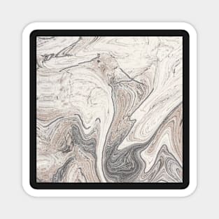 Modern Swirl Grey & Ivory Sand Design Magnet