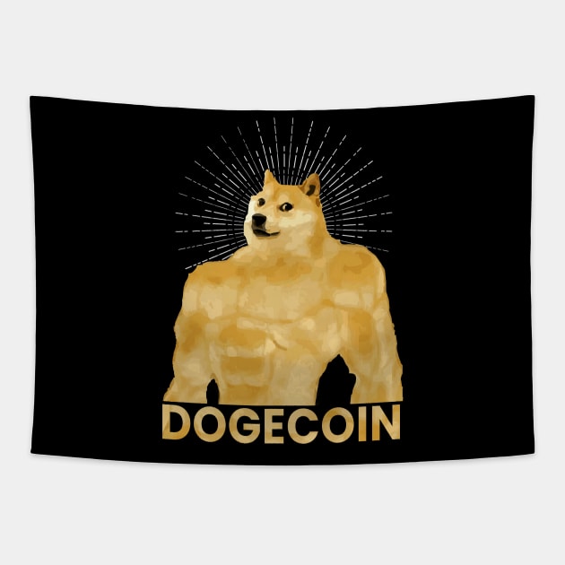dogecoin strong Tapestry by aldistar