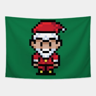 8bit Santa Claus // Funny Retro Santa Tapestry