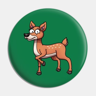 Cute Happy Cartoon Female Deer Pin