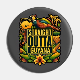 Straight Outta Guyana Pin