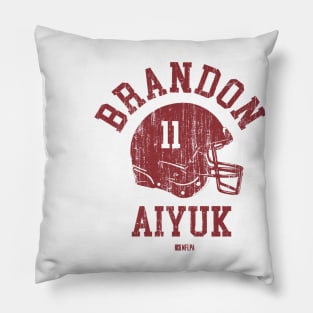 Brandon Aiyuk San Francisco Helmet Font Pillow