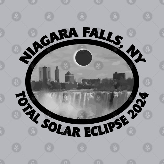 Niagara Falls NY Total Solar Eclipse 2024 Path of Totality by DesignFunk