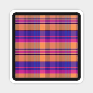 Vaporwave Aesthetic Iona 2 Hand Drawn Textured Plaid Pattern Magnet