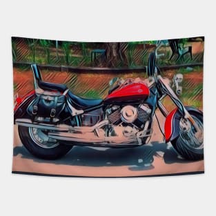 Classic motorcycle Tapestry