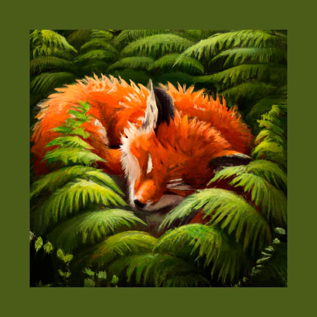 Fox among ferns 2 by Katrin Moth