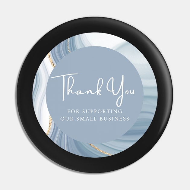 Thank You for supporting our small business Sticker - Classic Navy Pin by LD-LailaDesign