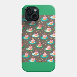 delicious cupcakes with chocolate cream and almond Phone Case