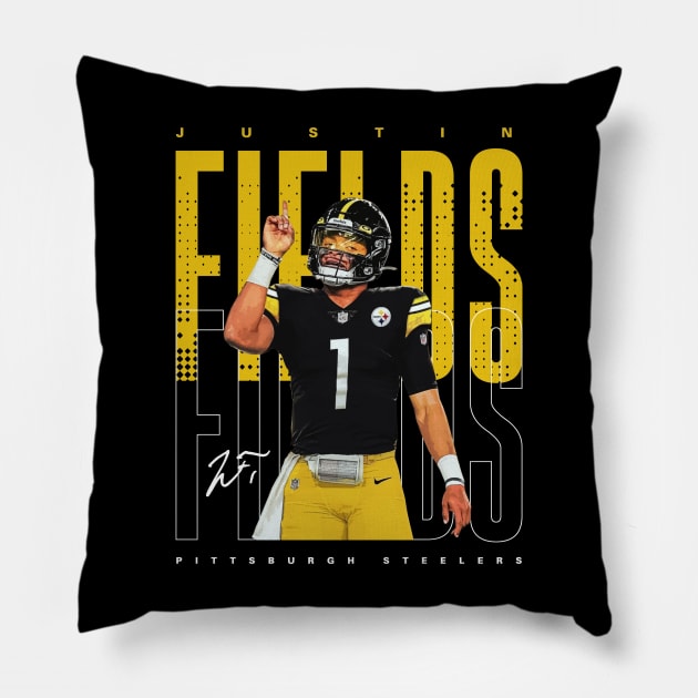 Justin Fields Steelers Pillow by Juantamad