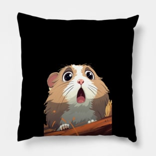 Scared Hamster Meme, gift present ideas Pillow