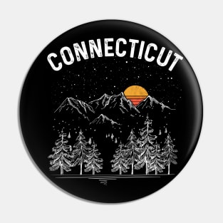 Vintage Retro Connecticut State Pin