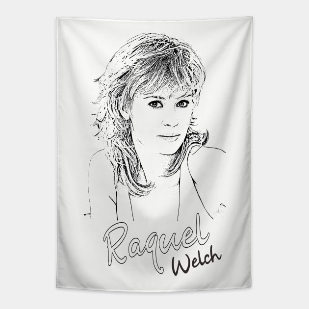 Raquel witch 80s, beauty Tapestry by Aloenalone
