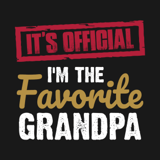 It's Official I'm The Favorite Grandpa Vintage Grandmother | Funny family T-Shirt