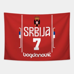 Bogdan Bogdanovic Retro Serbia Euro Basketball Fan Art Tapestry