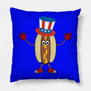 FOURTH Of July Holiday Hot Dog Pillow