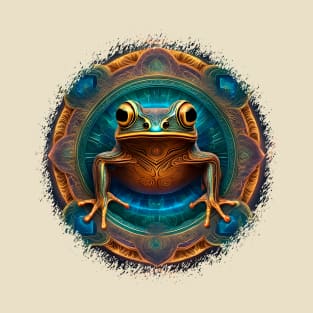 Froggy Animal Spirit (27) - Trippy Psychedelic Frog T-Shirt