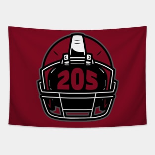 Retro Football Helmet 205 Area Code Tuscaloosa Alabama Football Tapestry