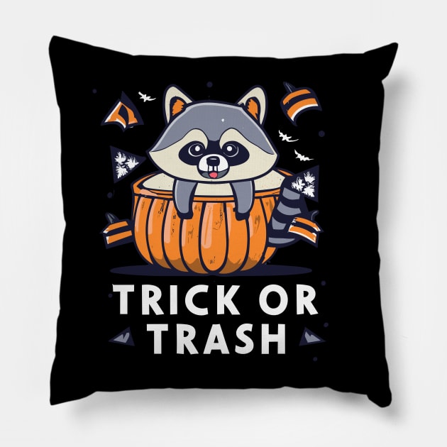 trick-or-trash Pillow by Space Monkeys NFT
