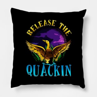 Funny Release The Quackin Cute Majestic Duck Pillow