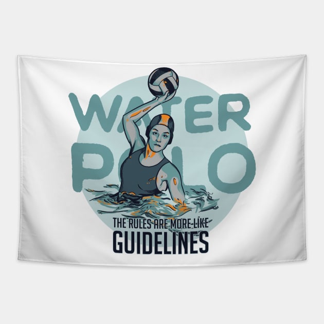 Water Polo Rules are More Like Guidelines Tapestry by polliadesign