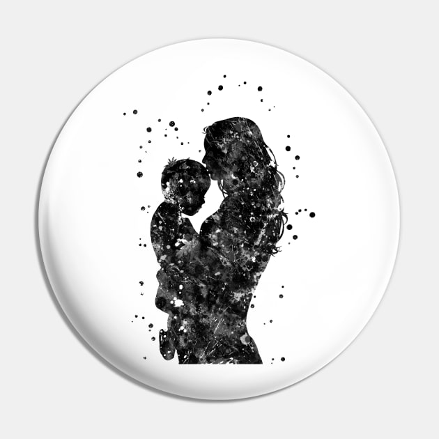 Mother and son Pin by RosaliArt