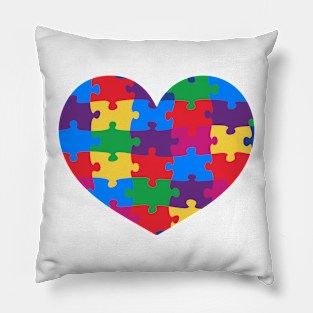 Puzzle Heart Autism Awareness Gift for Birthday, Mother's Day, Thanksgiving, Christmas Pillow