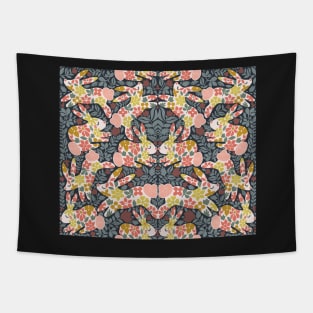 Rabbits in Spring Garden Tapestry