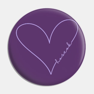 purple hoseok heart - j-hope of BTS Pin