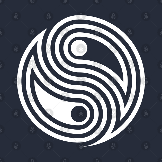 Modern Yin Yang symbol by kallyfactory