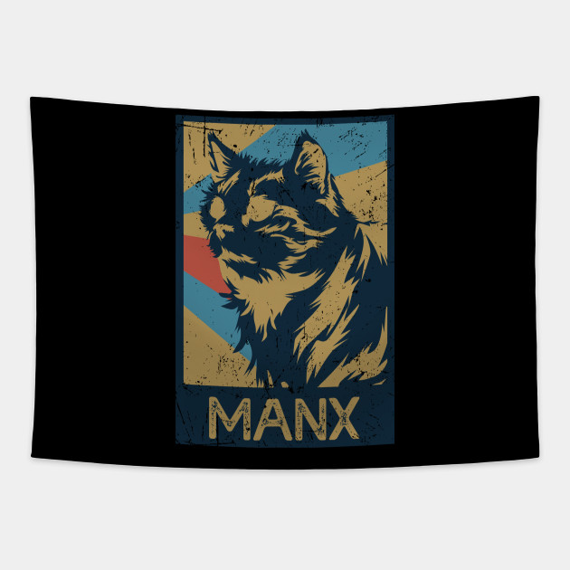 Manx Cat Manx Cat Tapestry Teepublic