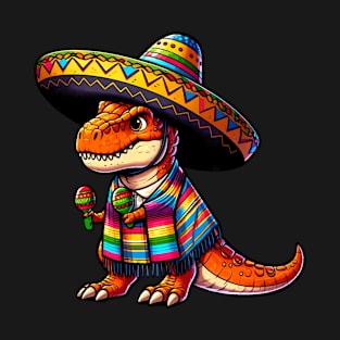 Cinco de Mayo T-Rex Celebration in Mexico T-Shirt