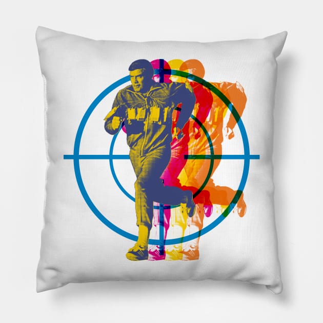 Six Million Dollar Man Pillow by HAPPY TRIP PRESS