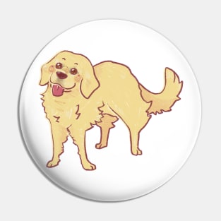 Golden Retriever old dog Pin