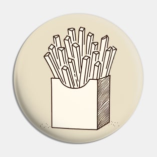 French Fries Line Art Pin