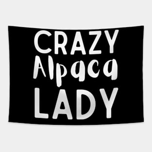 Crazy Alpaca Lady Tapestry