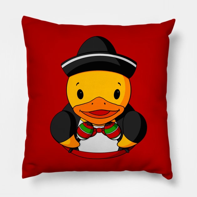 Maracas Mariachi Rubber Duck Pillow by Alisha Ober Designs