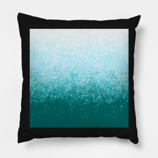 Blue metallic gradient Pillow